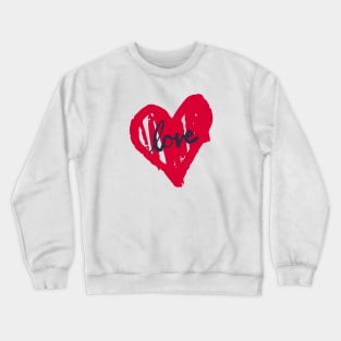 Love Painted Heart Crewneck Sweatshirt